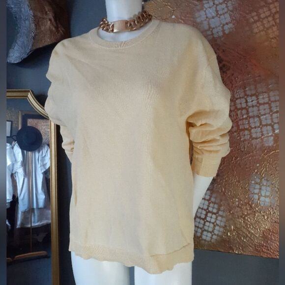 NWT Zara Linen/Cotton Blend Lightweight Sweater - Picture 3 of 11